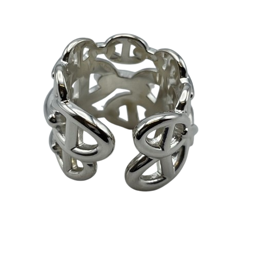 Pre-Owned Hermes Chaine d'Ankle Anchenering GM56 Silver 925