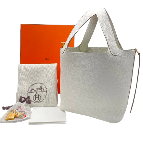プレオウンド エルメス ピコタンロック PM グリパール トリヨンクレマンス ゴールド金具 W刻印