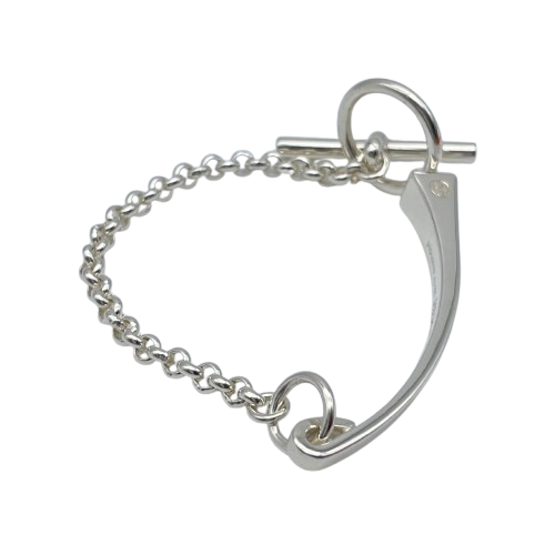 Pre-Owned Hermes Crude Forge Bracelet Silver 925