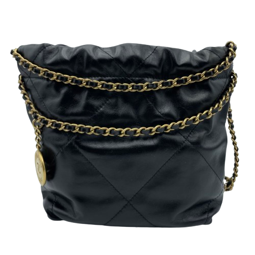 【現金特価】シャネル CHANEL22 カーフスキン ブラック