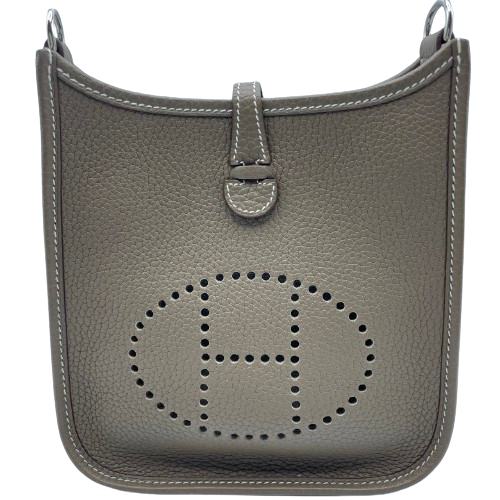 Pre-Owned Hermes Evelyn TPM Torillon Clemence Etoup Silver Metal Fittings Z Engraved