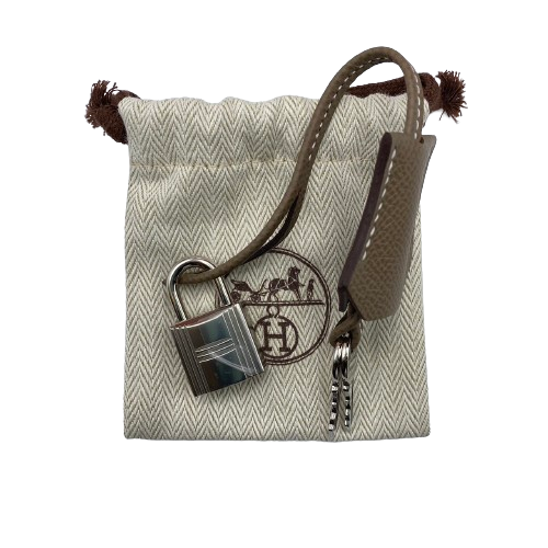 Hermes Birkin 25 Etoupe Serie vau Epson Silver Fittings u Engraved