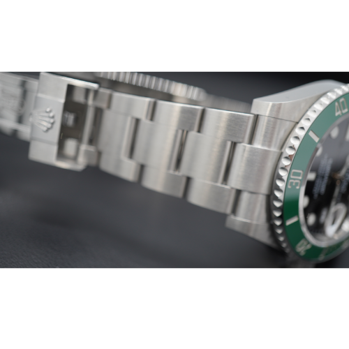 Pre-Owned Rolex Submariner Date 126610LV Oyster Bracelet Black Green