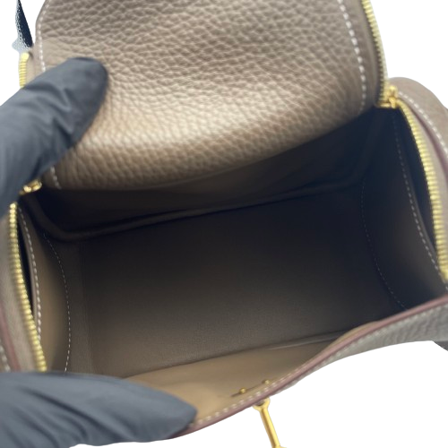 プレオウンド 【現金特価あり】エルメス リンディ ミニ エトゥープ トリヨンクレマンス ゴールド金具 U刻印