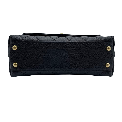 Chanel Coco Handle 24 XS Black Caviar Skin Chain Handle