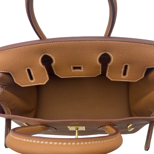 Hermes Birkin 30 골드 토고 골드 하드웨어 w 새로워졌습니다
