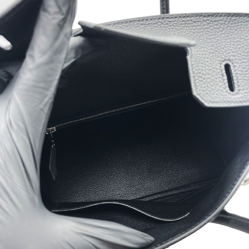 プレオウンド 【現金特価】エルメス バーキン 25 ノワール トゴ シルバー金具 W刻印
