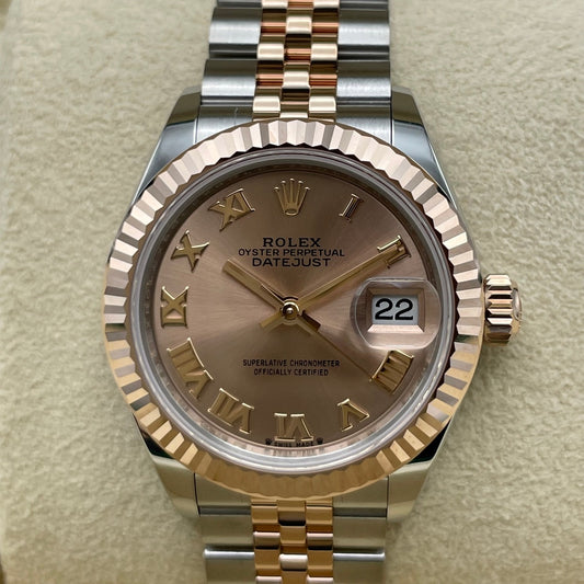 Pre-Owned Rolex Datejust 279171 Rose Stainless Steel/Everrose Gold Jubilee Bracelet 28mm