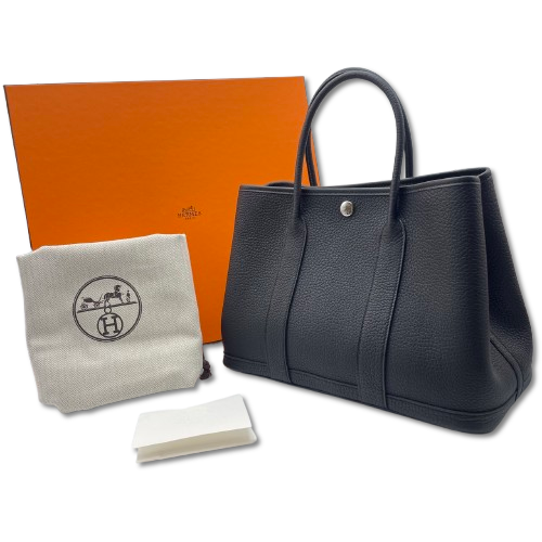 プレオウンド エルメス ガーデンパーティー TPM ノワール ネゴンダ シルバー金具 W刻印