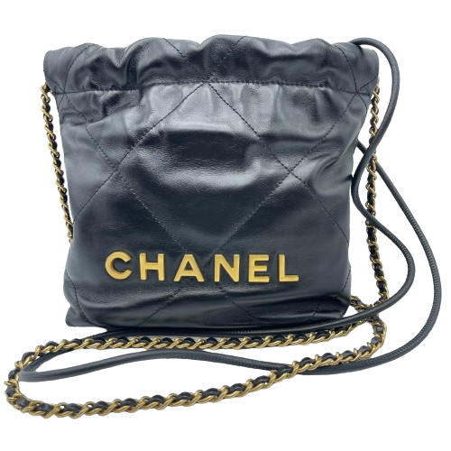 【現金特価】シャネル CHANEL22 カーフスキン ブラック