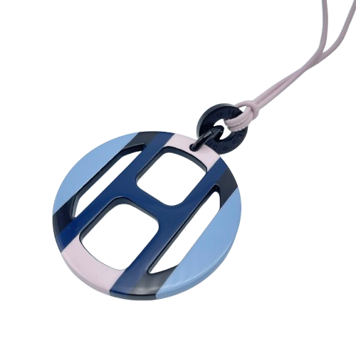 Pre-Owned Hermes H-Equip Pendant Buffalo Horn Lacquer
