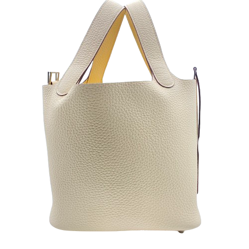 Hermes Picotin Lock PM Nata Torillon Clemence Silver Metal Fittings B 조각.