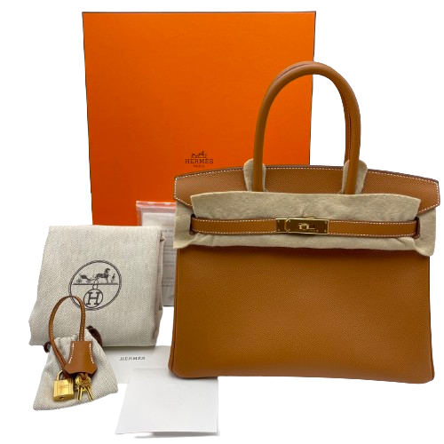 Hermes Birkin 30 골드 엡손 골드 하드웨어 U. 새겨 져 있습니다