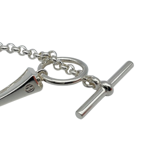 Pre-Owned Hermes Crude Forge Bracelet Silver 925