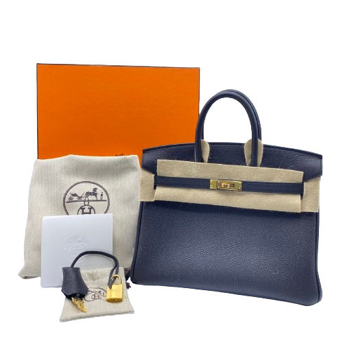 Hermes Birkin 25 Black Togo Gold Hardware W가 새겨 져 있습니다