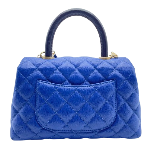 Chanel Coco Handle Caviar Skin Blue