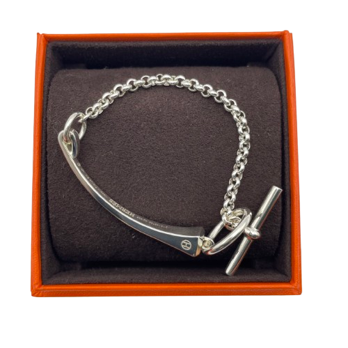 Pre-Owned Hermes Crude Forge Bracelet Silver 925
