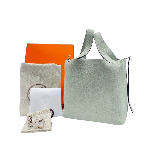 사전 소유 헤르메스 피코 틴 잠금 PM Grineve Torillon Clemence Silver Fittings B 조각.