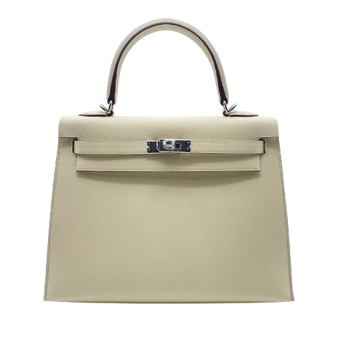 Pre-Owned Hermes Kelly 25 Nata Vaugh Epson Silver Fittings