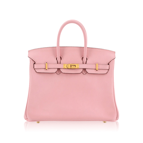 Pre-Owned Hermes Birkin 25 Rose Sakura Wift Gold Fit