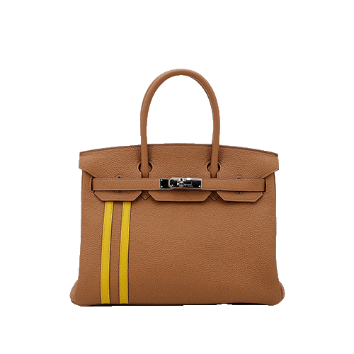 Pre-Owned Hermes Birkin 30 Gold, Jaune Amble Togo Silver Fittings Used Good Condition