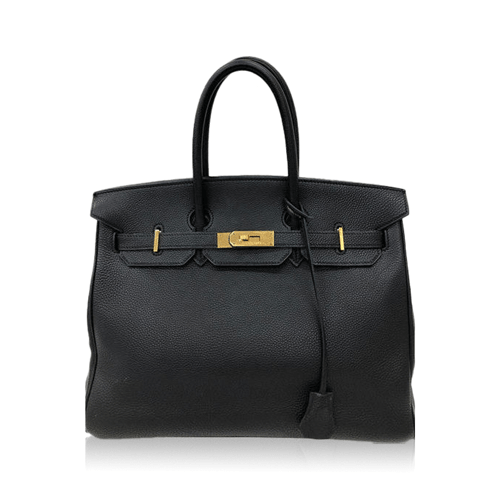 Pre-Owned Hermes Birkin 35 Black Togo Gold Fittings