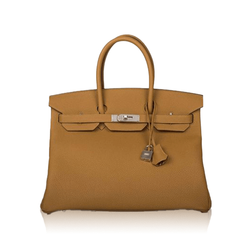 Pre-Owned Hermes Birkin 35 Bronze Doretogo Silver Hardware