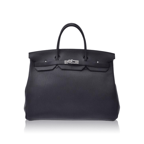 Pre-Owned Hermes Birkin 40 Black Togo Silver Hardware