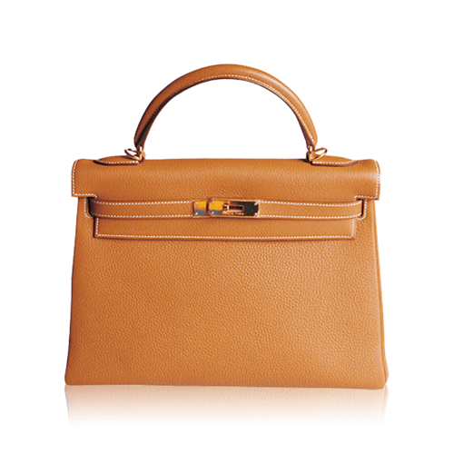 Pre-Owned Hermes Kelly 40 Gold Torillon Clemence Gold Fittings