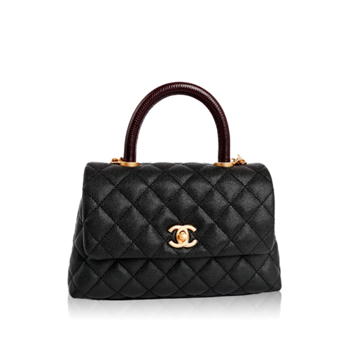 Pre-Owned Chanel Timeless Classic Top Handle Flap Bag A92990 B00825 N0735
