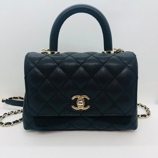 Pre-Owned Chanel Matelasse Top Handle Mini 2-Way Bag AS2215