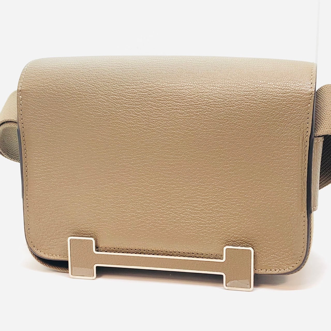 Pre-Owned Hermes Geta Chevre U Engraved Etoup