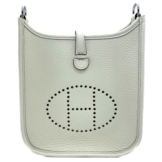 Pre-Owned Hermes Mini Evelyn TPM Torillon Clemence Nata Silver Fittings U Engraved