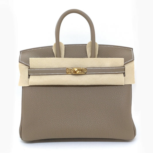 Pre-Owned Hermes Birkin 25 Etoup Togo Gold Fittings