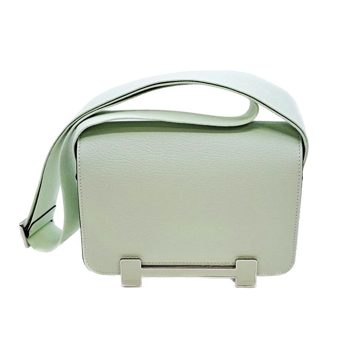 Pre-Owned Hermes Geta Swift Veil Fizz Silver Metal Fittings B Engraved