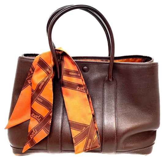 Pre-Owned Hermes Garden Party TPM Brown