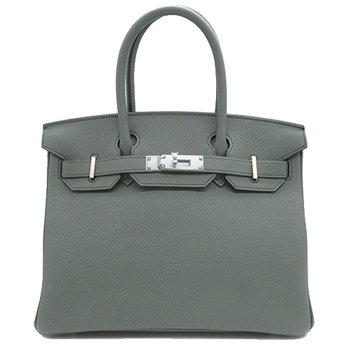 Pre-Owned Hermes Birkin 30 Veil Amand Togo Silver Fittings New