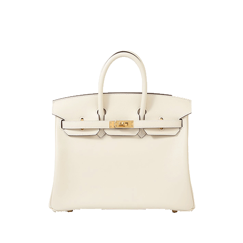 Pre-Owned Hermes Birkin 25 Nata Swift Gold Fittings New