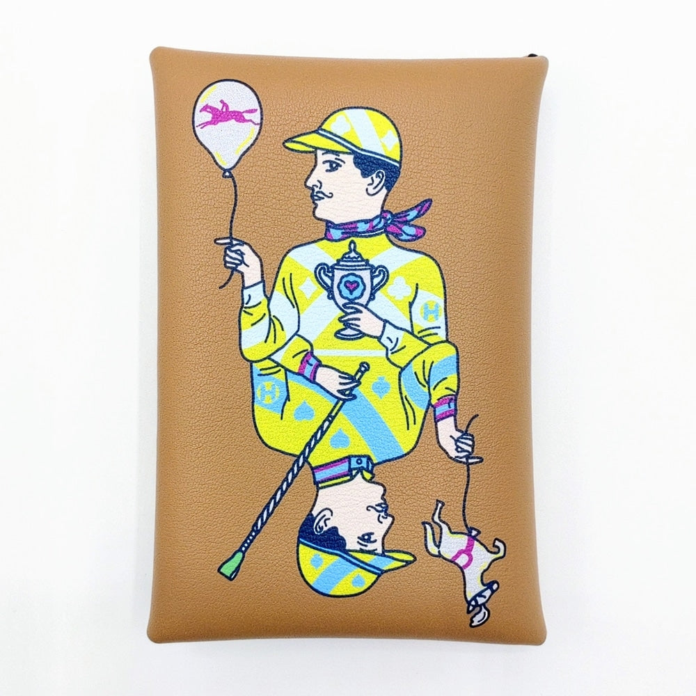 エルメス カルヴィ ジョッキー カードケース 名刺入れ シルバー金具 B刻印