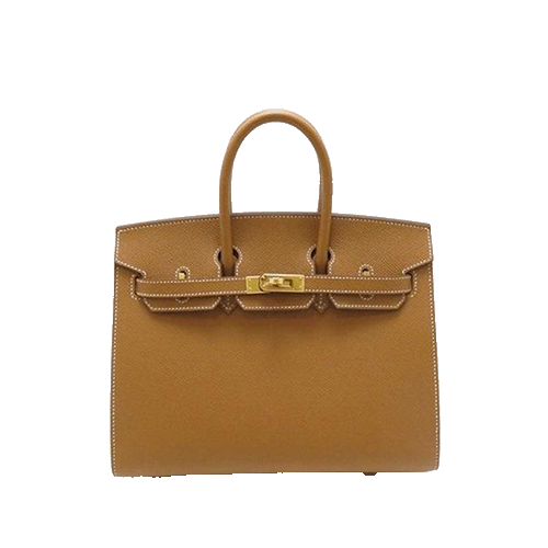 Pre-Owned Hermes Birkin 25 Etoupe Vaugh Epson Gold Fittings New