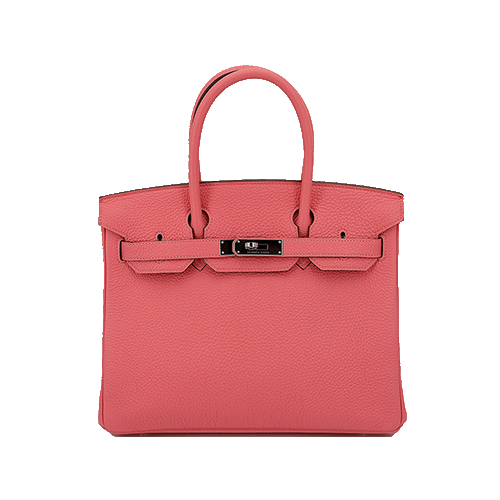 Pre-Owned Hermes Birkin 30 Rose Lipstick Togo Silver Metal Fittings Used Good Condition