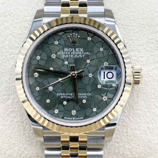 Pre-Owned Rolex Datejust 278273 Diamond floral motif Jubilee bracelet 31mm