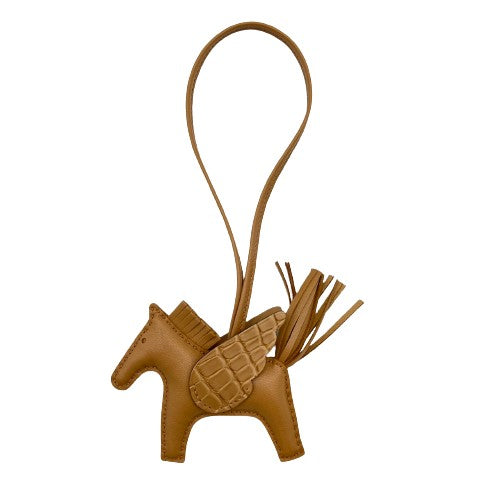 Pre-Owned Hermes Rodeo Pegasus Touch Bag Charm PM B Engraved