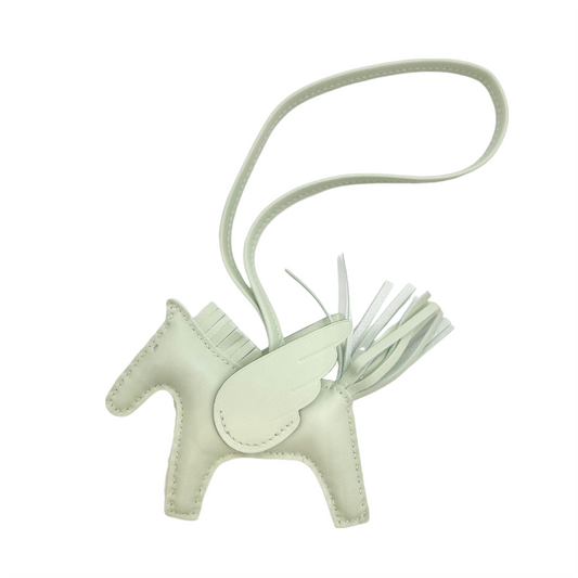 Pre-Owned Hermes Rodeo Pegasus Bag Charm Veil Fizz Agno Milo/Swift PM B Engraved