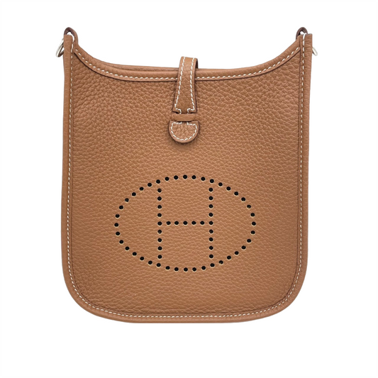 Pre-Owned Hermes Evelyn TPM Torillon Clemence Gold Silver Hardware U Engraved