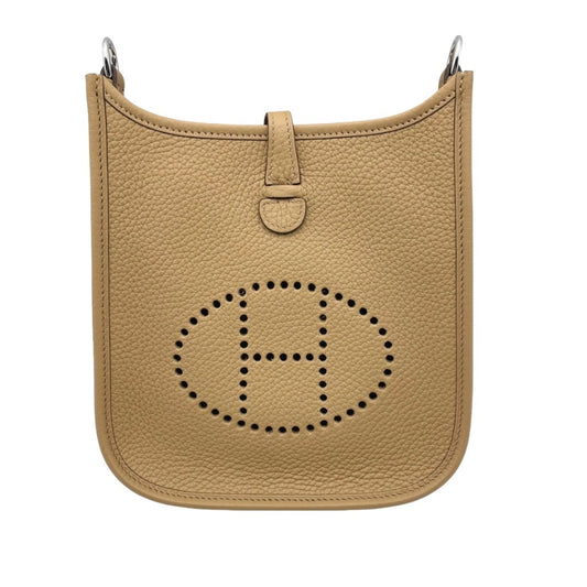 Pre-Owned Hermes Evelyn TPM Torillon Clemence Biscuit Silver Metal Fittings Z Engraved