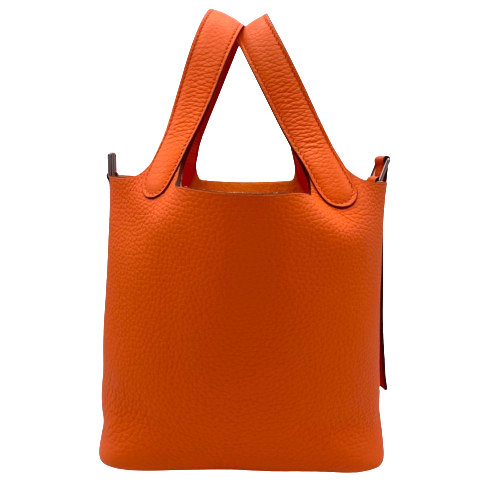 Hermes Picotin Lock PM Torillon Clemence Orange Minium B 새겨 져