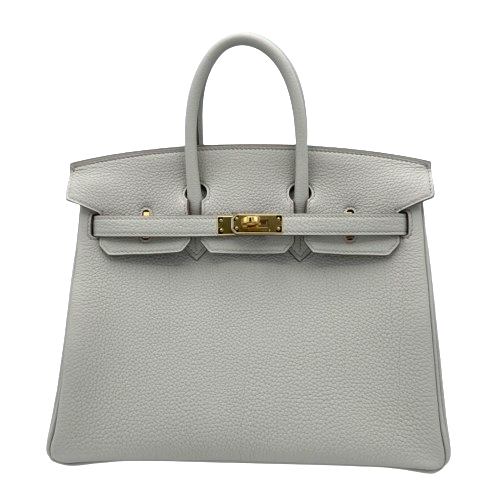 Hermes Birkin 25 Beton Togo Gold Hardware B가 새겨 져 있습니다