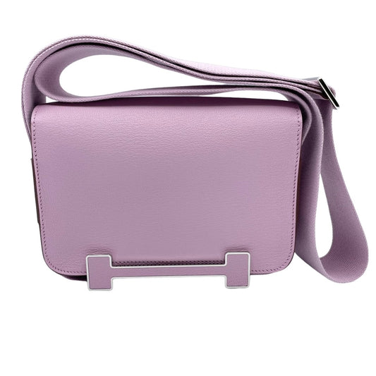 Pre-Owned Hermes Geta Chevre Moble Silvet B engraved