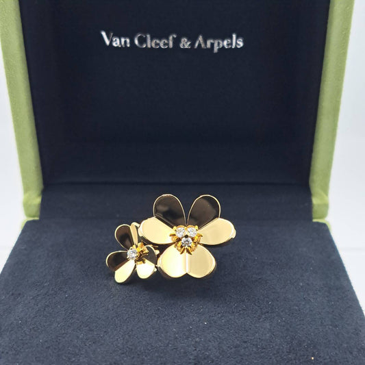 Pre-Owned Van Cleef & Arpels Frivol VCARB67600 Yellow Gold Size 10